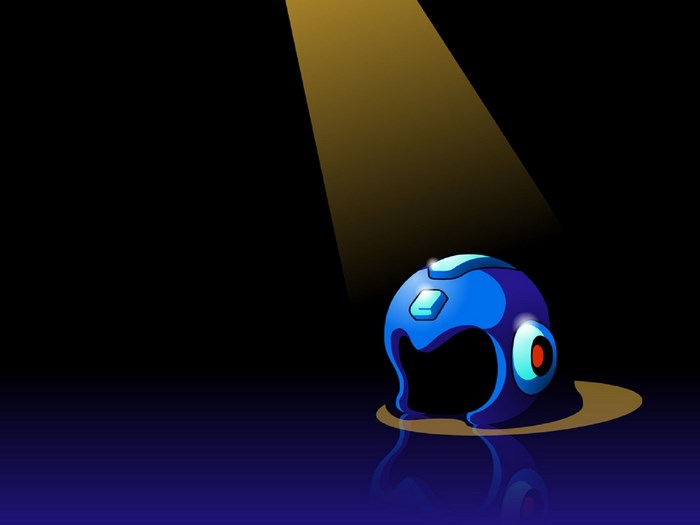 Mega Man's Helmet Under Spotlight