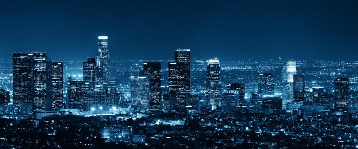 Los Angeles skyline at night