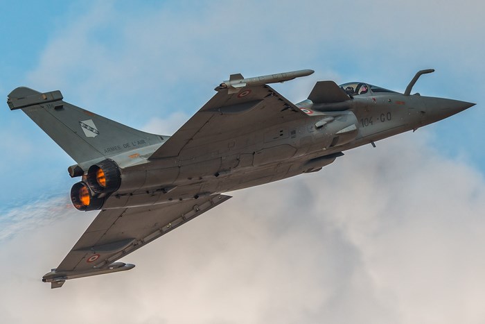 Dassault Rafale fighter jet in flight