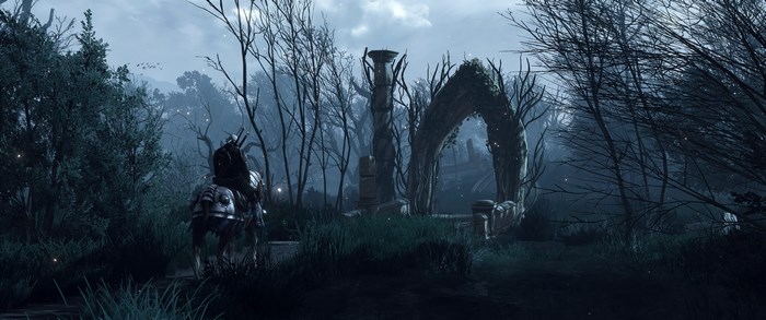 Geralt on horseback in The Witcher 3 Wild Hunt ruins