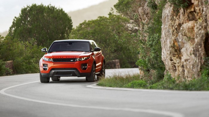 2015 Range Rover Evoque Autobiography on a winding road