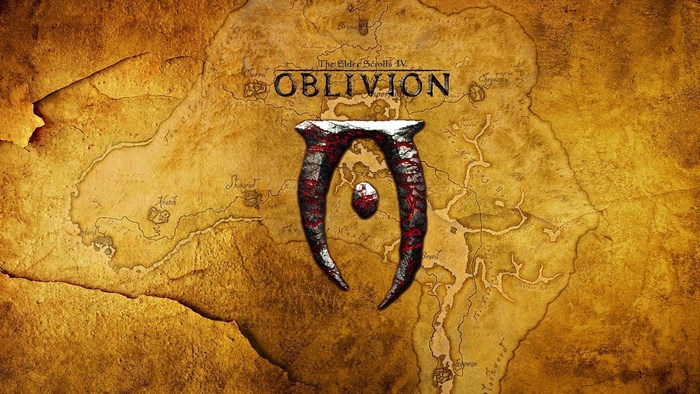 The Elder Scrolls IV Oblivion logo on map
