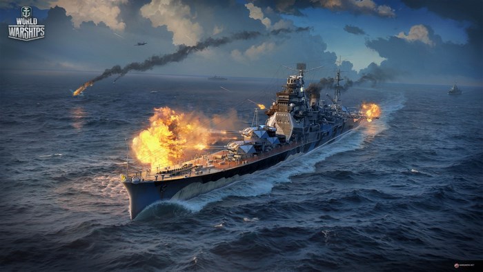 World of Warships game battle scene