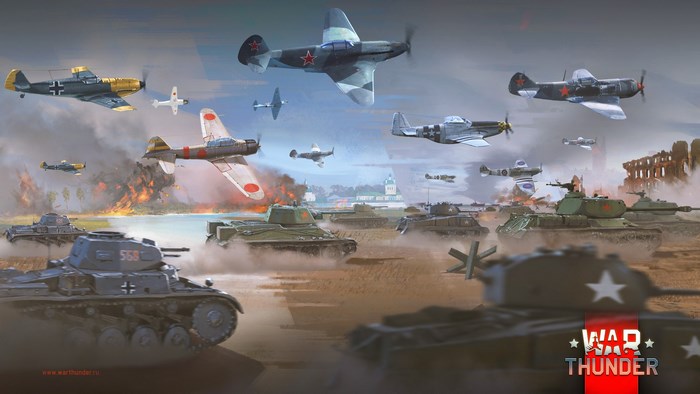 War Thunder Intense World War II Battle Scene
