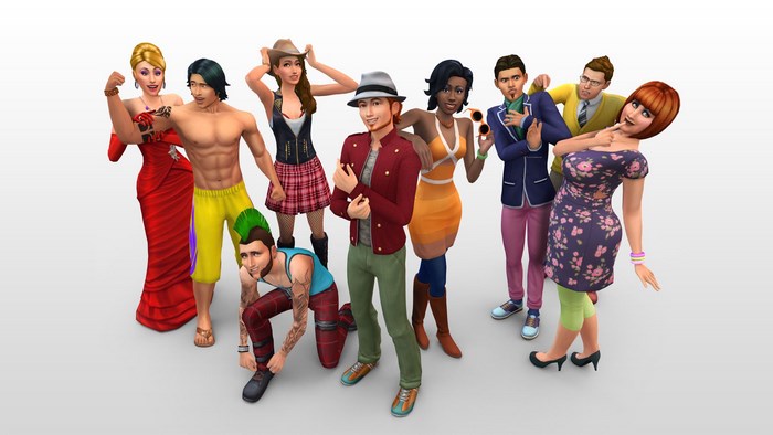 The Sims 4 group of diverse characters