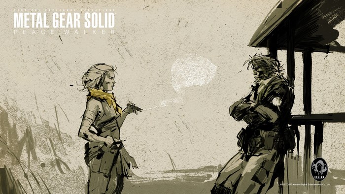 Metal Gear Solid: Peace Walker art with Snake and Miller