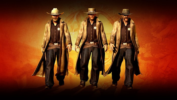 Three cowboys from Call of Juarez