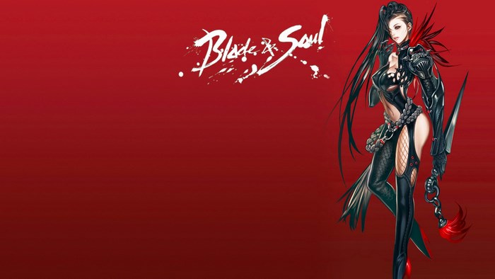 Blade & Soul game logo with female character