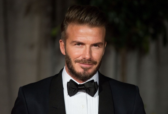 David Beckham in a tuxedo
