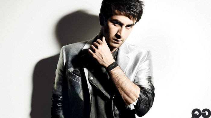 Ranbir Kapoor in a silver jacket