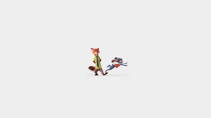 Nick Wilde and Judy Hopps from Zootopia