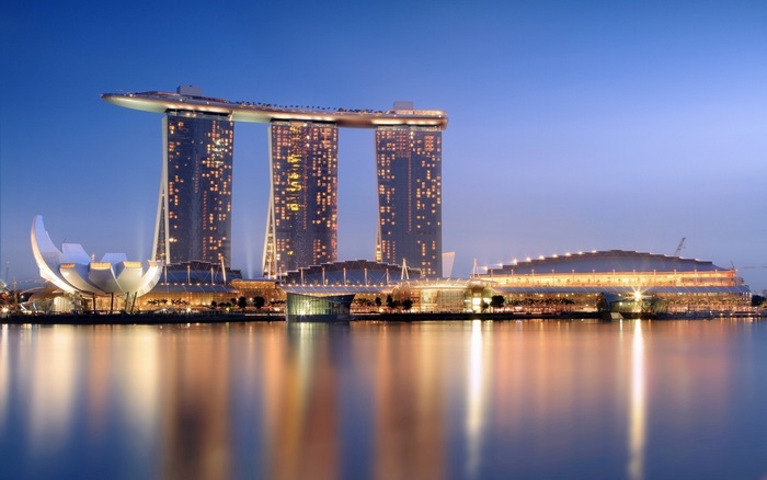 Marina Bay Sands Singapore at Dusk