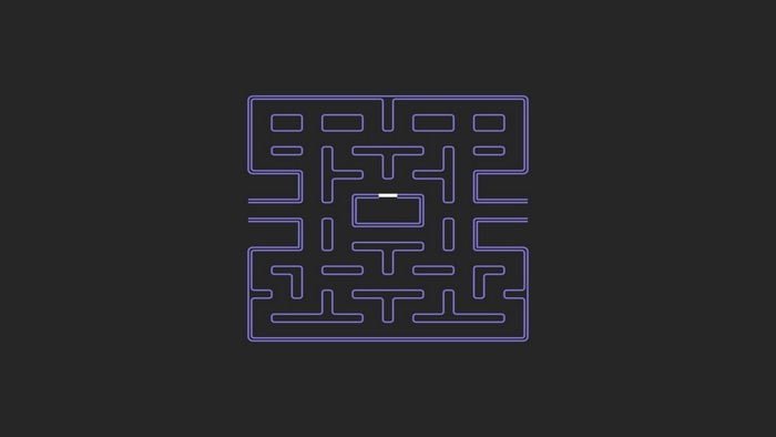 Pac-Man maze neon