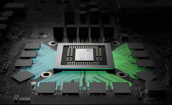 Xbox Project Scorpio CPU on a circuit board
