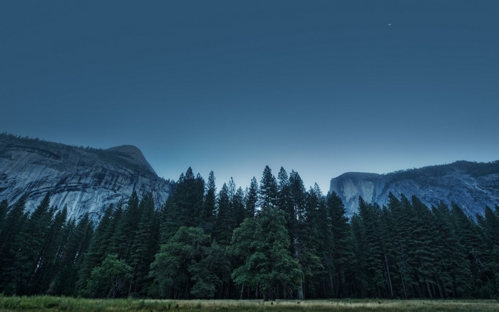 Yosemite Valley at Dusk with Half Dome
