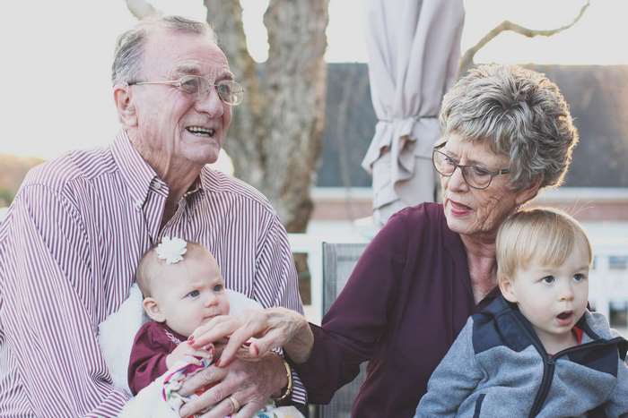 Grandparents with Grandchildren Outdoors
