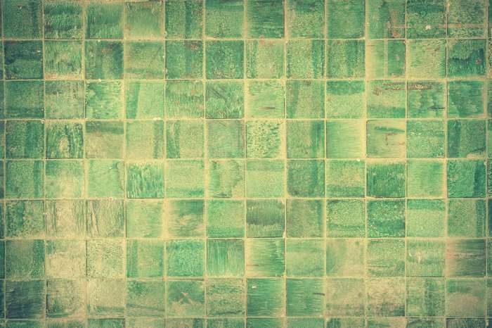 Green square tiles texture 4K