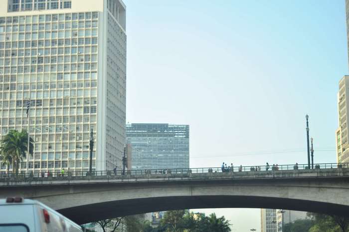 Buildings and bridge in Sao Paulo, Brazil
