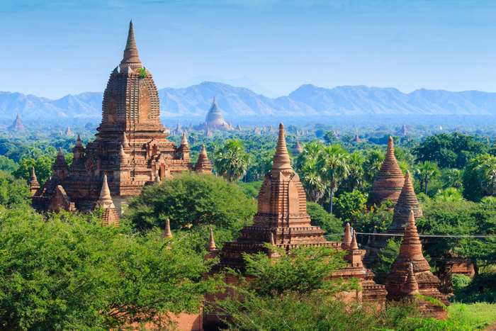 Bagan Myanmar Ancient Temples Panorama 4K