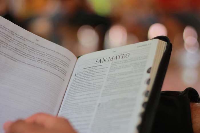 Open Bible with San Mateo