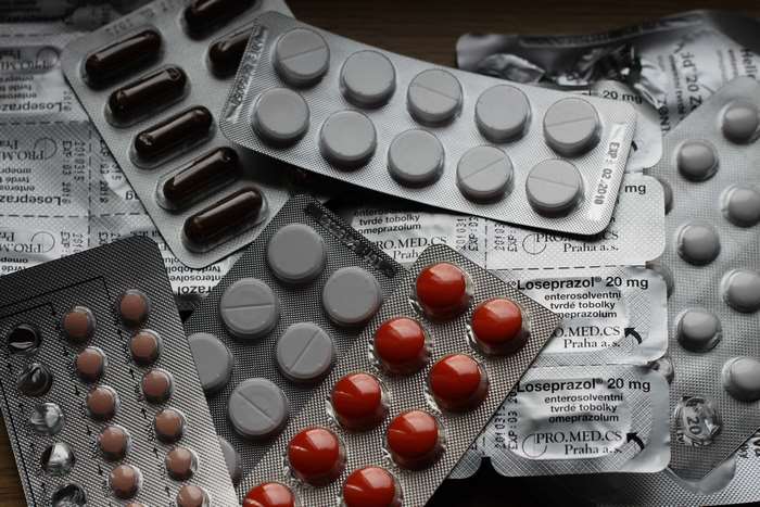 Packs of medication and pills