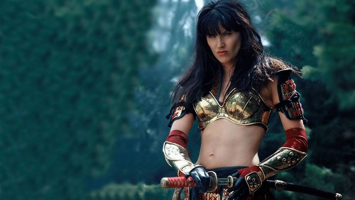 Xena the Warrior Woman with Katana