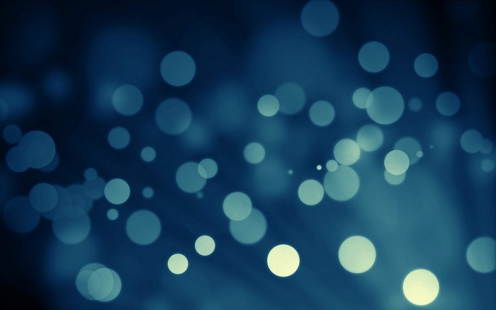 Blue bokeh circles and light effects