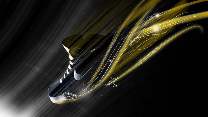 Nike Sneakers with Yellow and White Streaks
