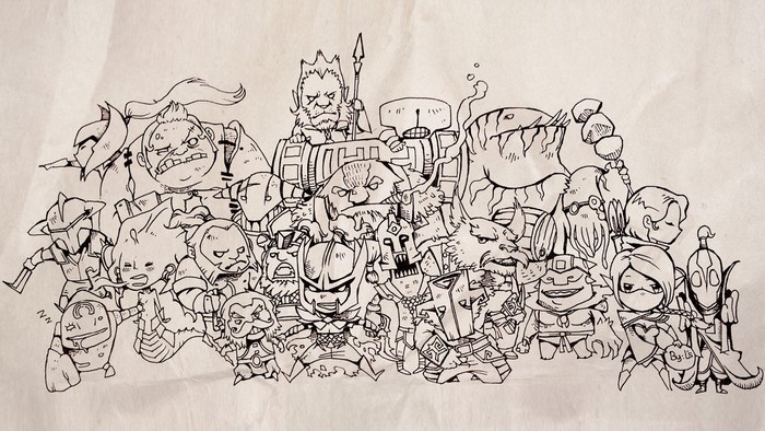 Chibi heroes from Dota 2