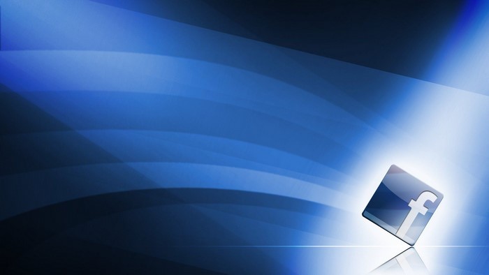 Facebook Logo on Abstract Blue Background