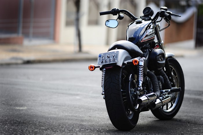 Harley Davidson Motorcycle with License Plate DNV 4668