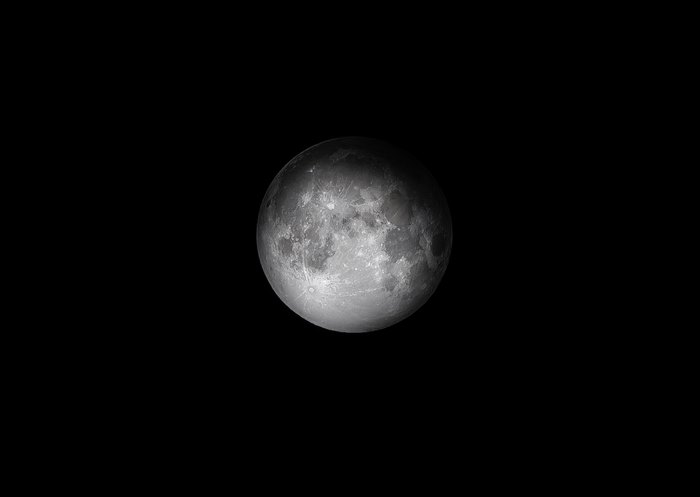 Monochrome image of the Moon
