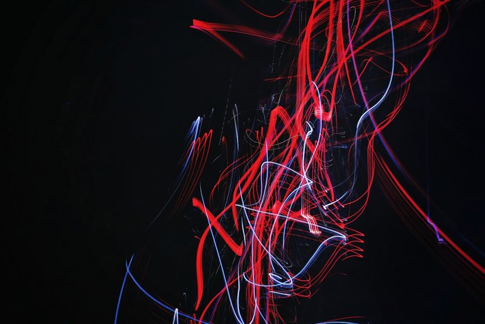 Abstract Neon Light Streaks with 4K Clarity