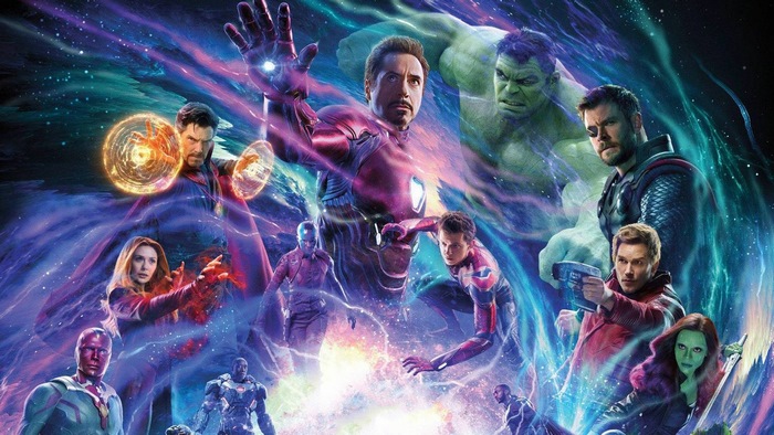 Avengers: Infinity War Poster featuring Iron Man, Hulk, Thor, Spider-Man, and more