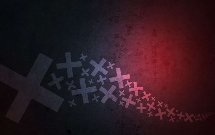 Abstract pattern of plus signs on a textured background