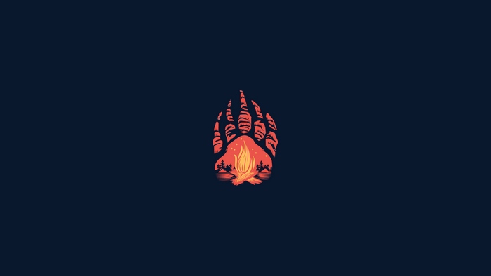 Minimalist Campfire in Bear Claw Artwork