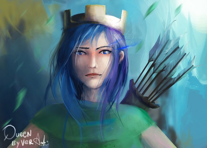 Archer Queen from Clash of Clans digital art