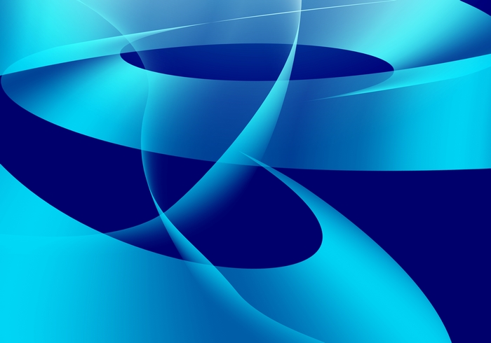 Abstract Blue 4K Swirling Ribbons Art