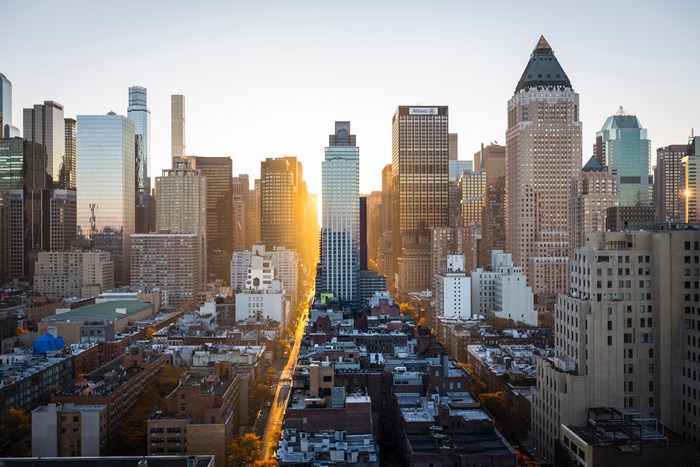 New York City Skyline at Sunset