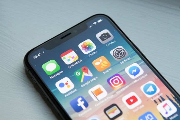 Close-up of iPhone with Colorful App Icons