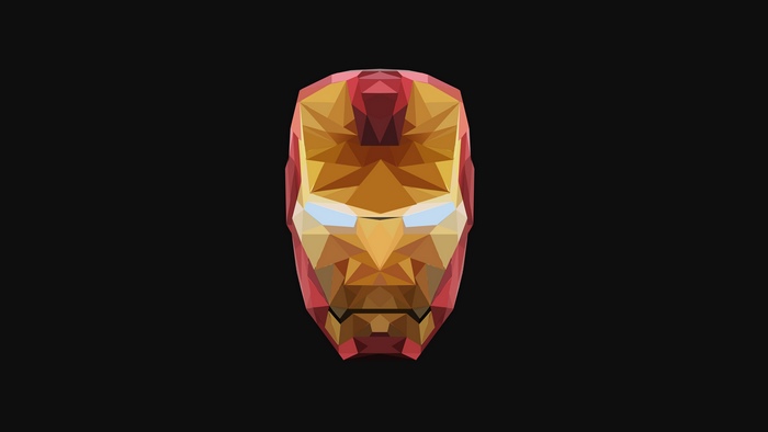 Iron Man low poly mask 4K