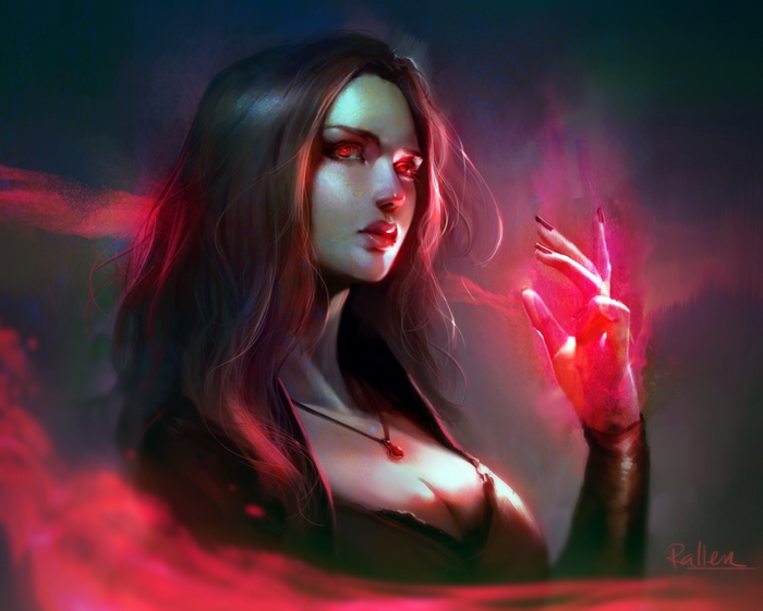 Scarlet Witch artwork by Pallen
