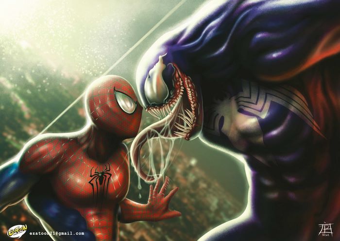 Spider-Man vs. Venom 4K Artwork