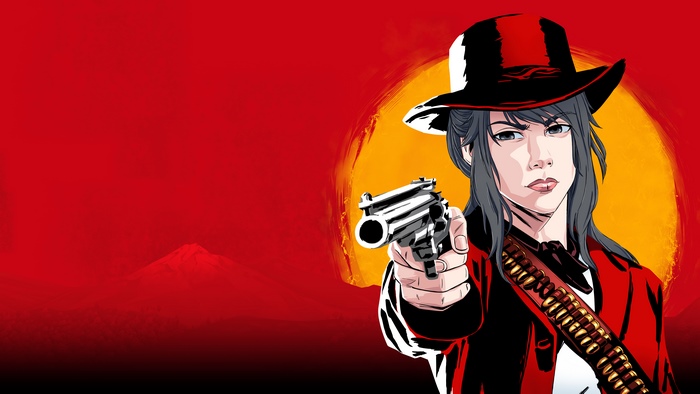 Woman with gun from Red Dead Redemption 2
