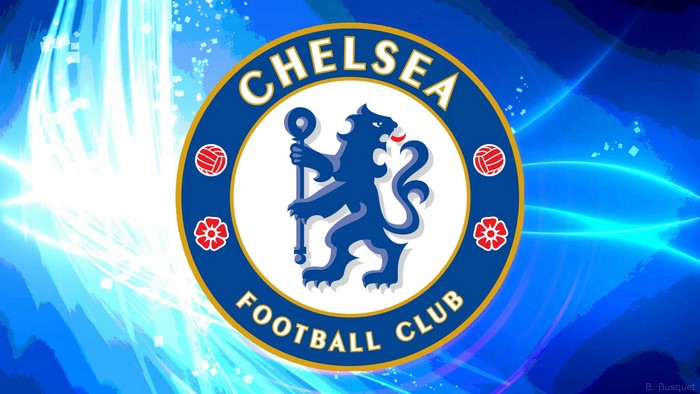 Chelsea FC Logo Emblem on Blue