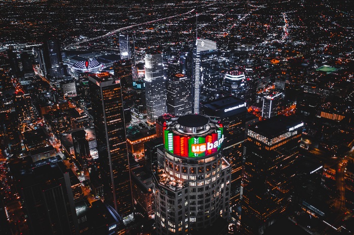 US Bank Tower at Night in Los Angeles
