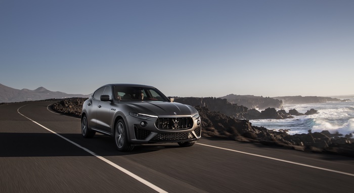 Maserati Levante SUV driving on coastal road