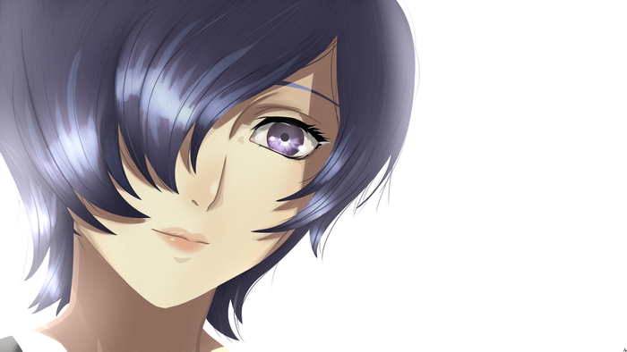 Girl Smile Purple Eyes Anime Tokyo Ghoul Re Purple Hair Short Hair Tokyo Ghoul Touka