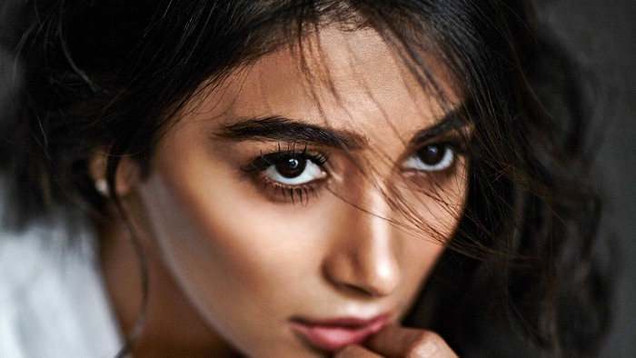 Pooja Hegde, Indian actress, close-up portrait