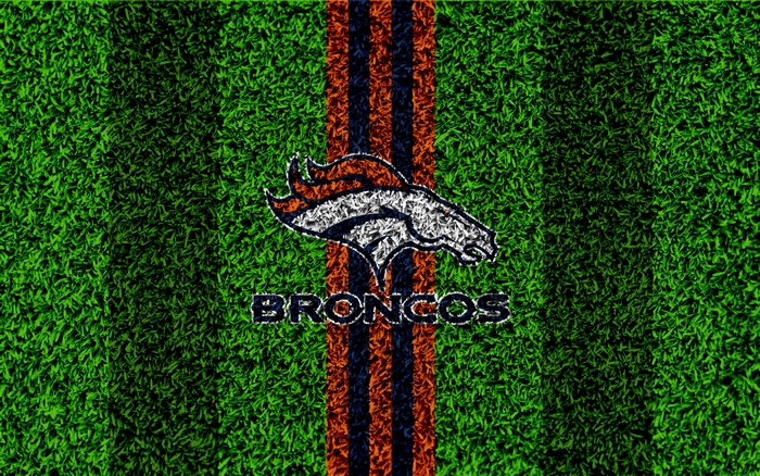 Denver Broncos Logo on Grass Field